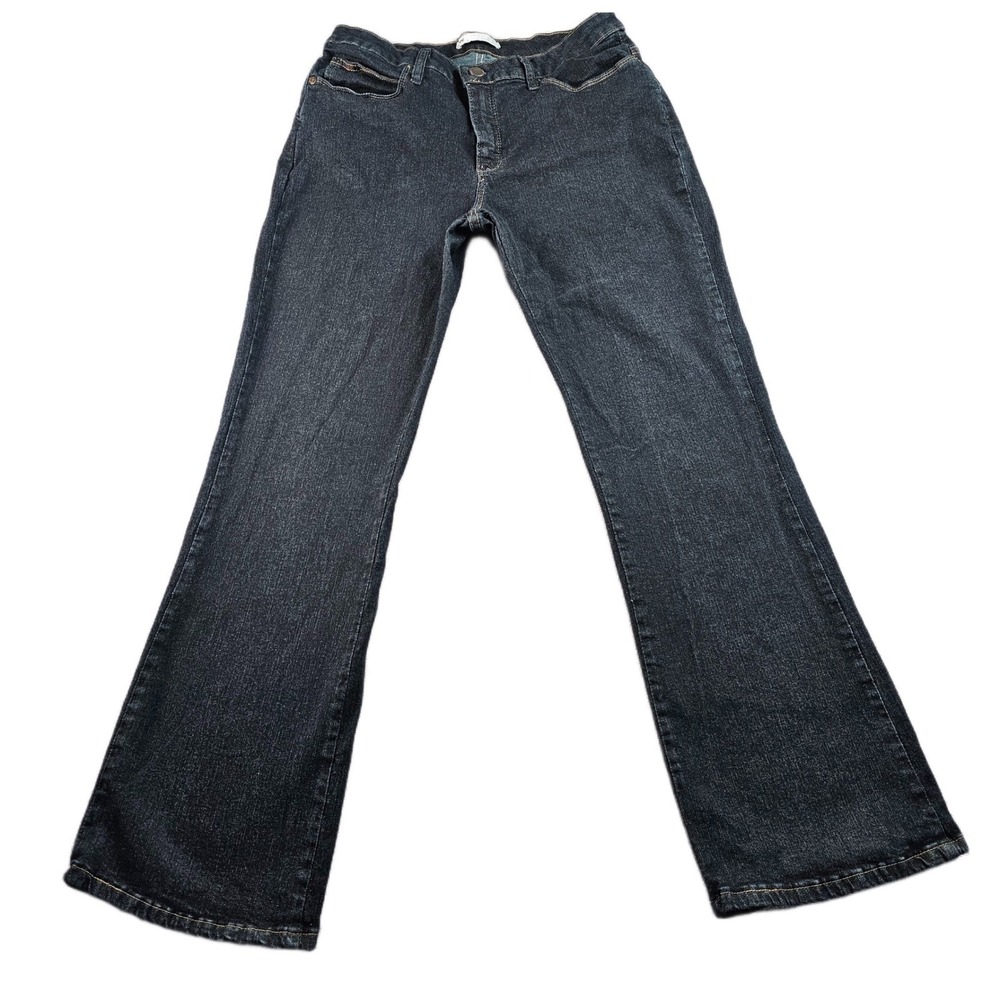 Lee Jeans Womens 12 Petite Blue Denim Slender Secret Lower On The Waist Straight